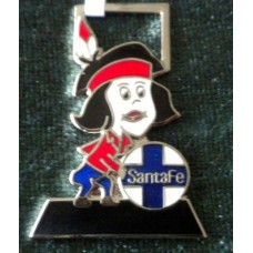 Santa Fe Chico Railroad Train Logo Watch Fob. 